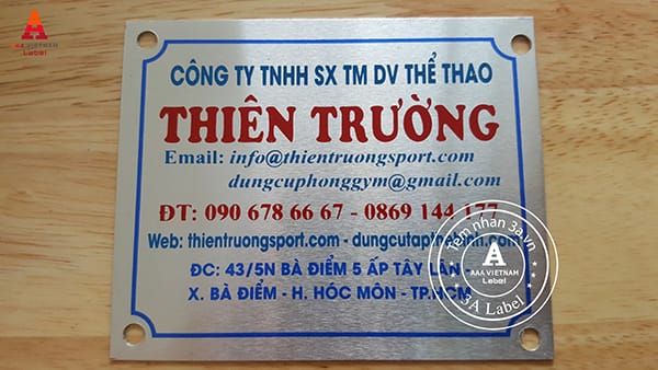 Làm tem nhôm in, ăn mòn giá rẻ, bền đẹp 